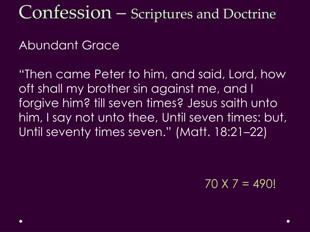 confession scriptures and doctrine 6
