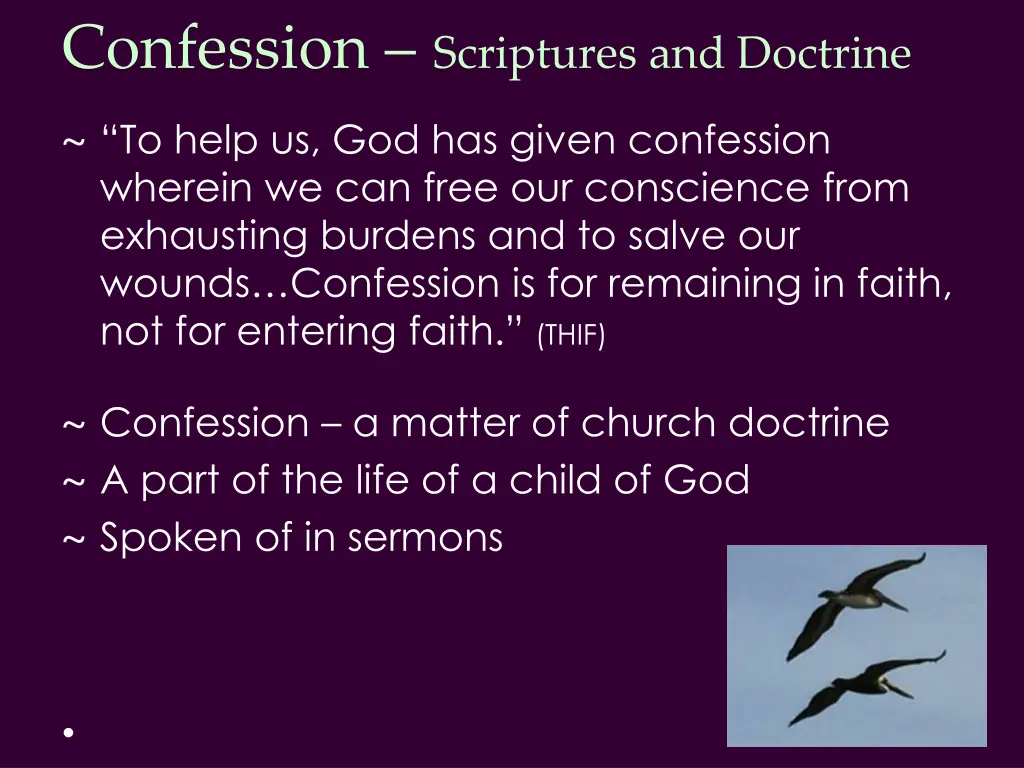 confession scriptures and doctrine
