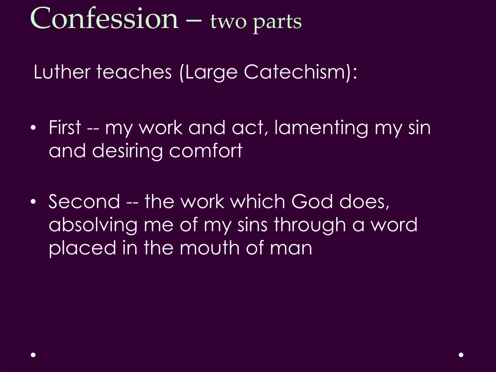 confession two parts