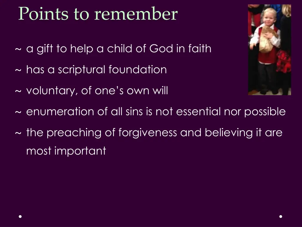 points to remember