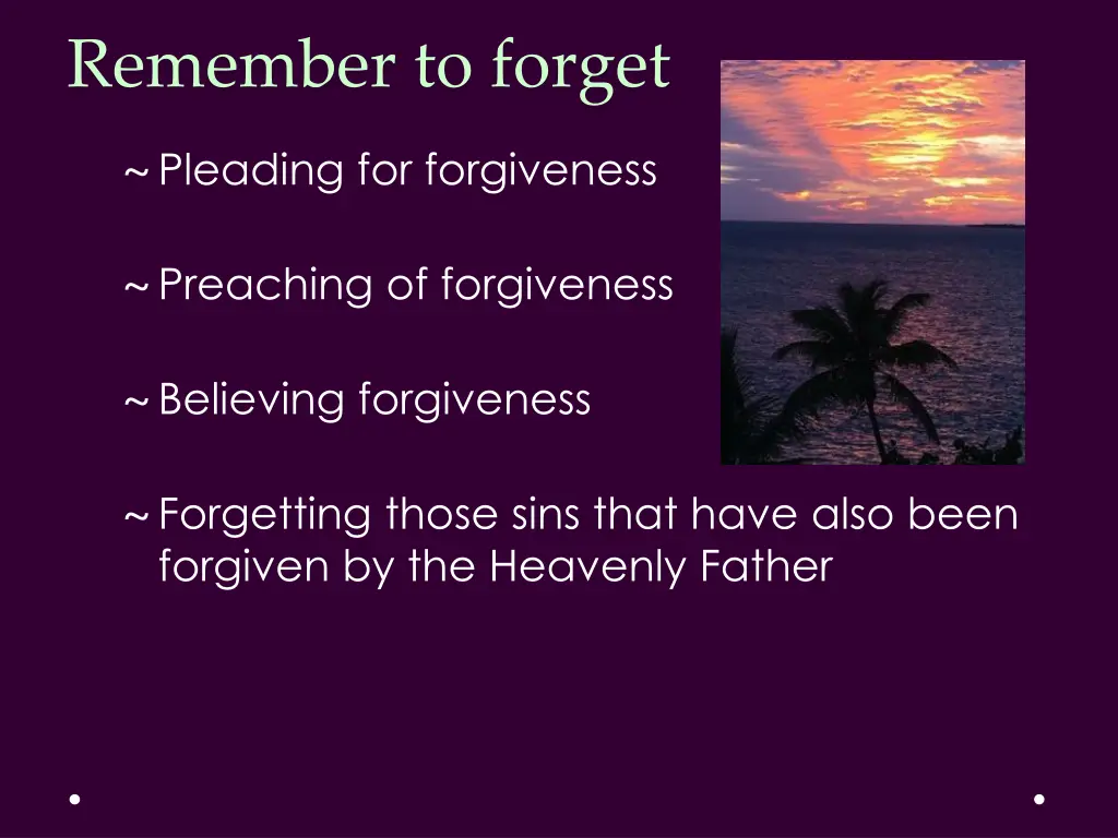 remember to forget