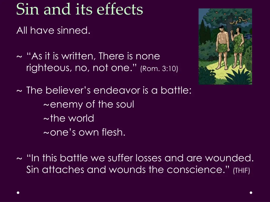 sin and its effects all have sinned