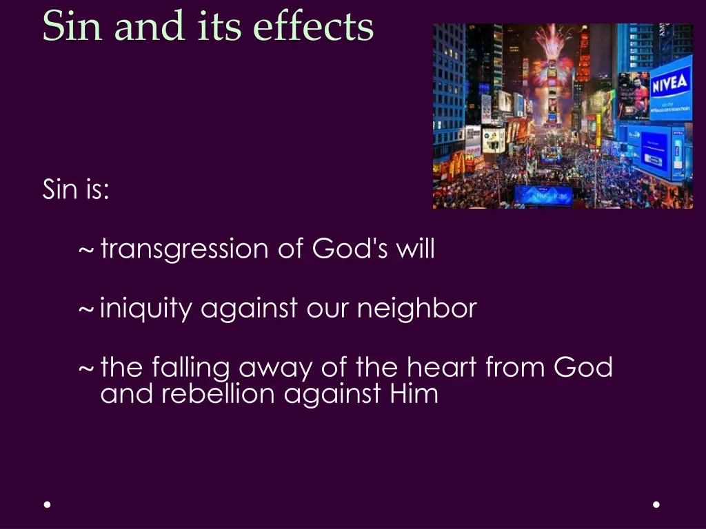 sin and its effects