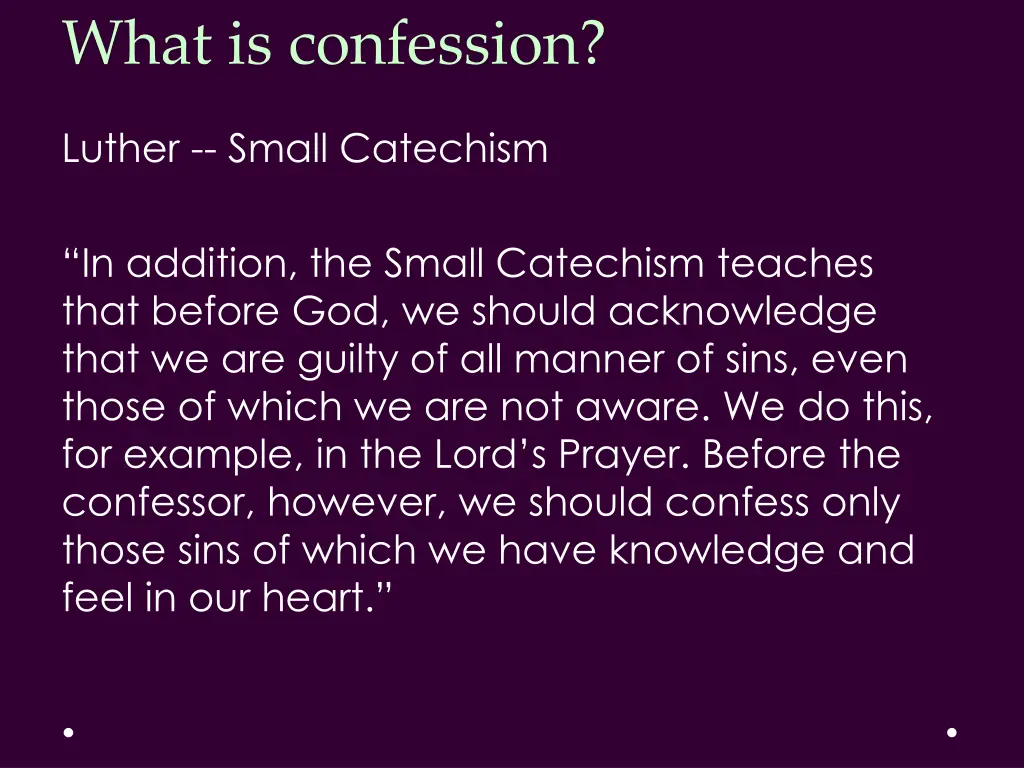 what is confession 4