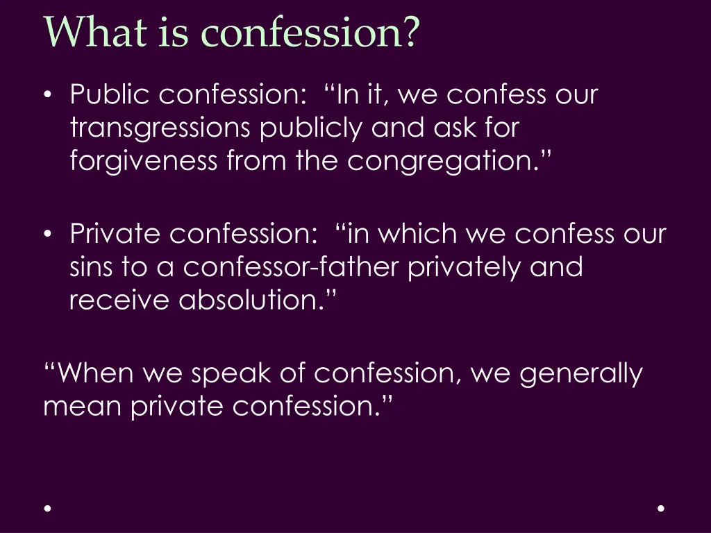what is confession 7
