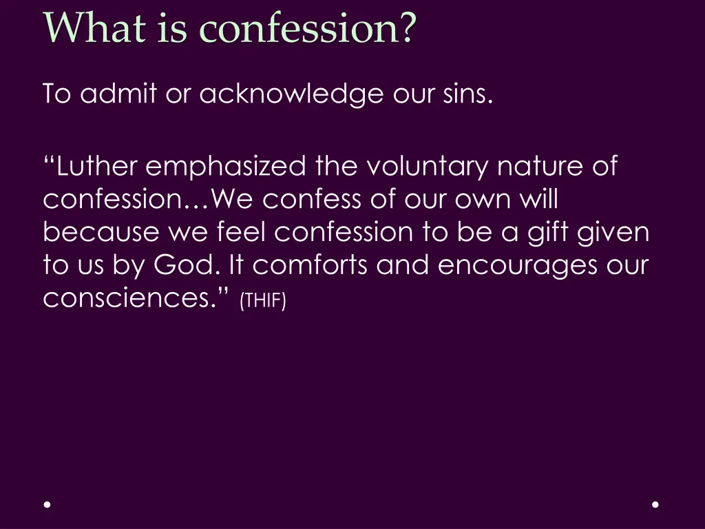 what is confession