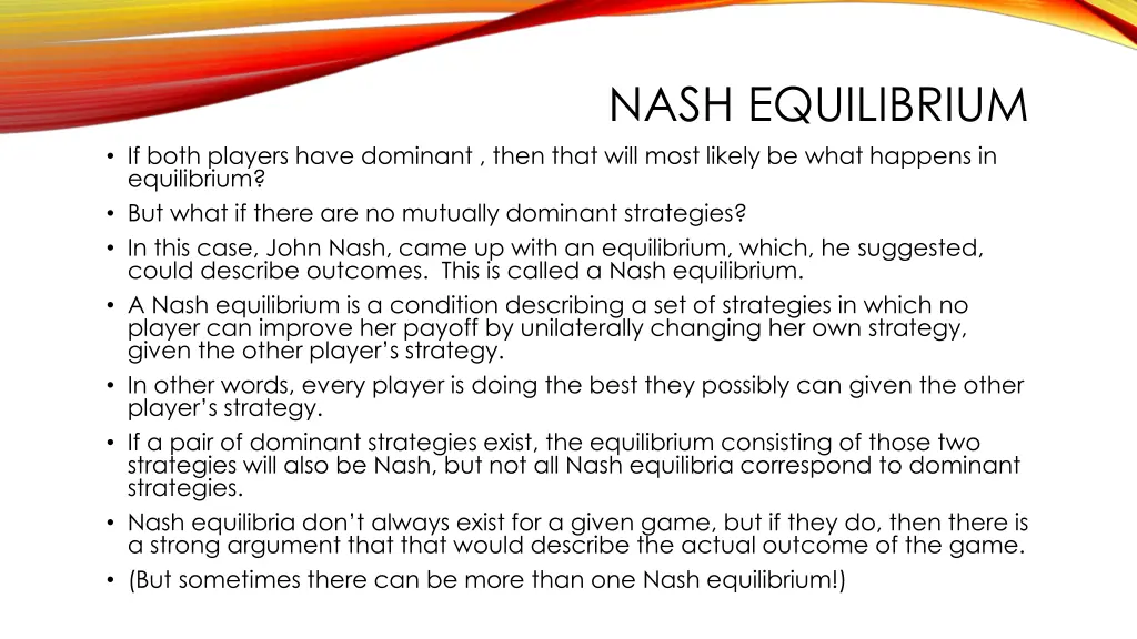 nash equilibrium