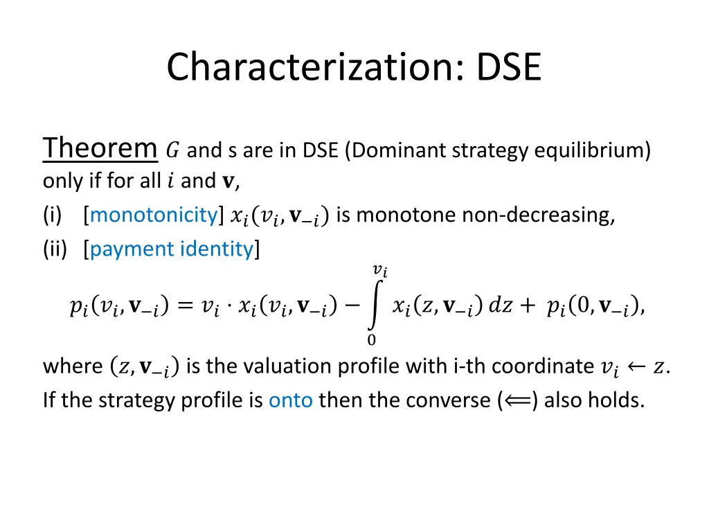 characterization dse