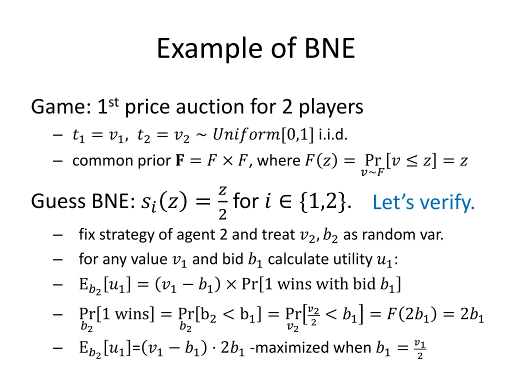 example of bne