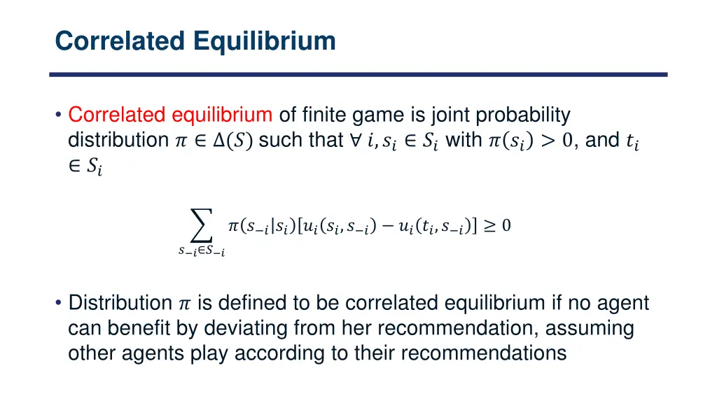 correlated equilibrium
