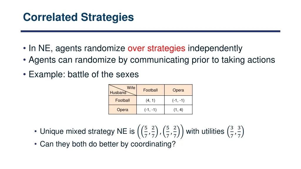 correlated strategies