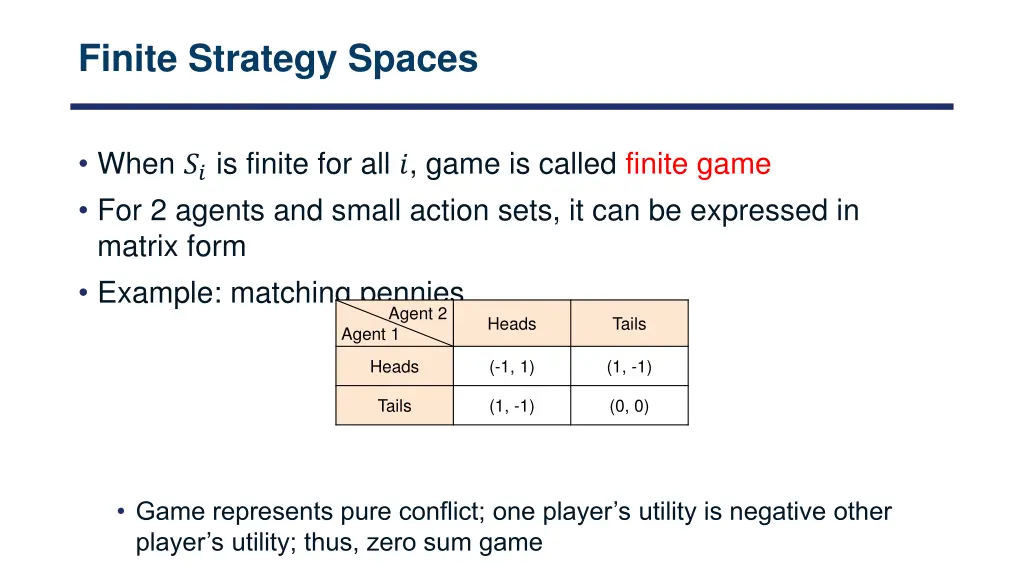 finite strategy spaces