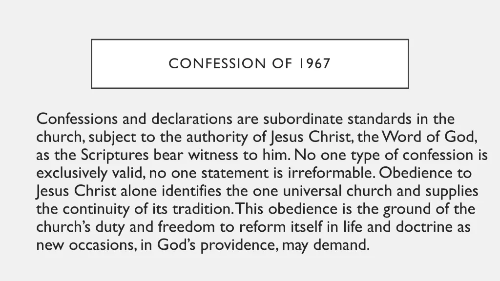 confession of 1967