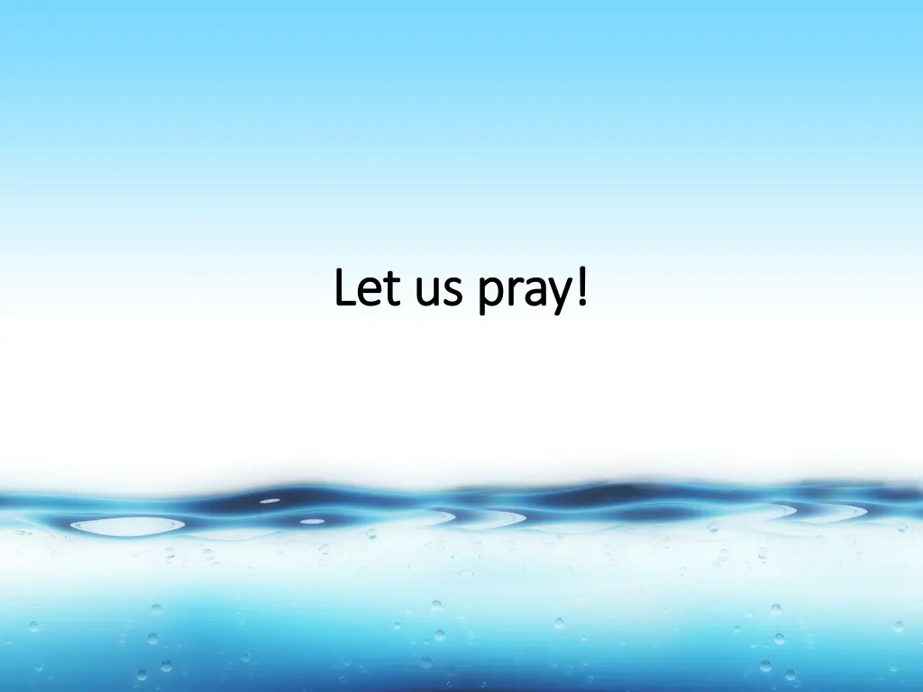 let us pray let us pray