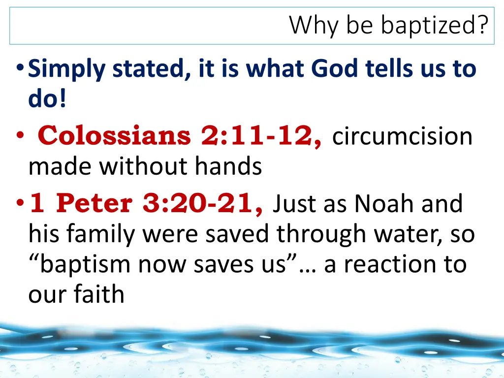 why be baptized 1