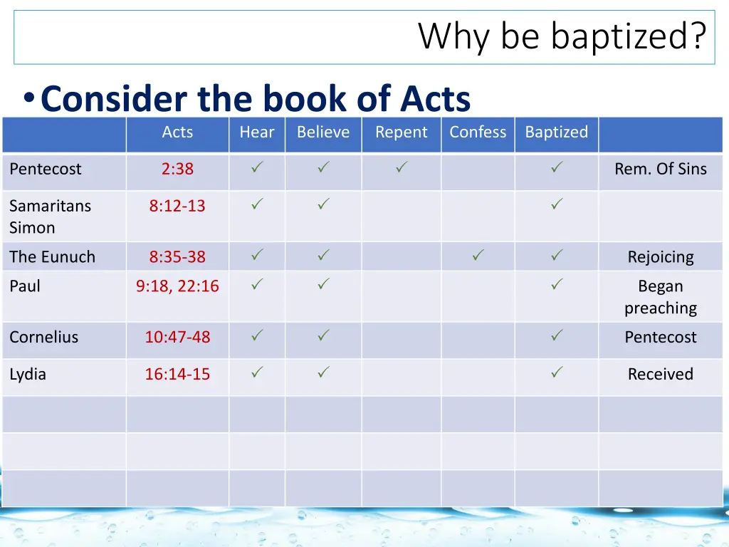 why be baptized 7