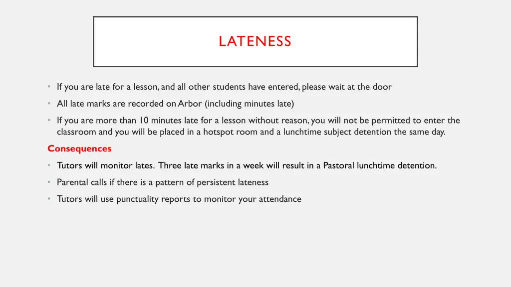 lateness