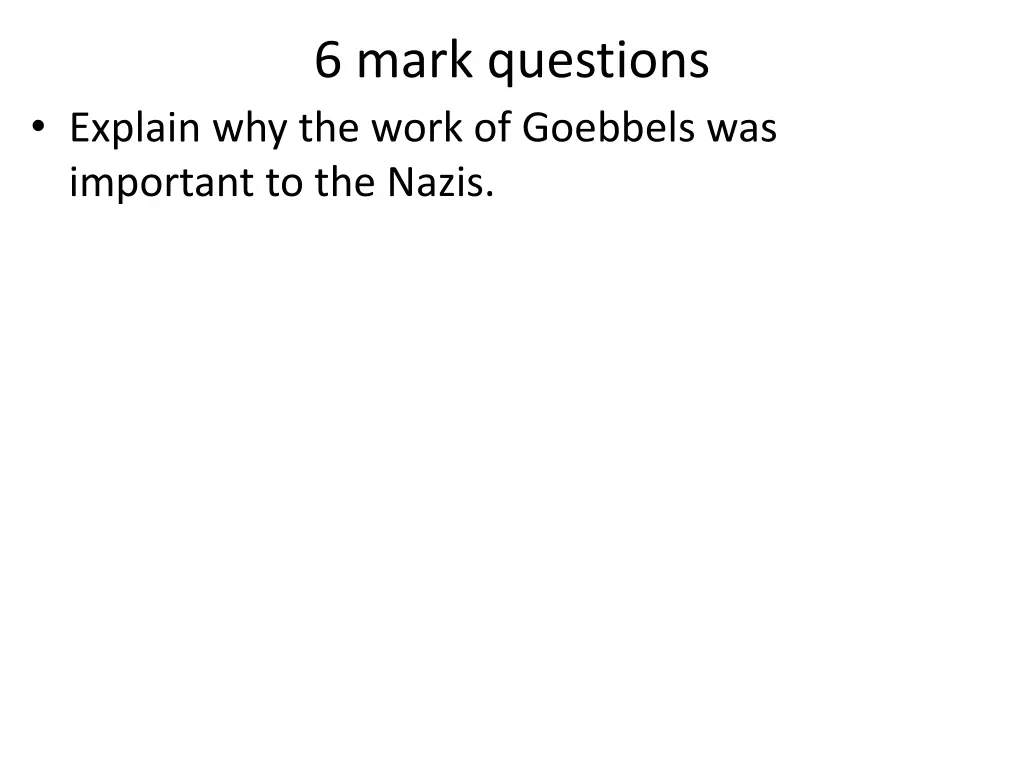 6 mark questions