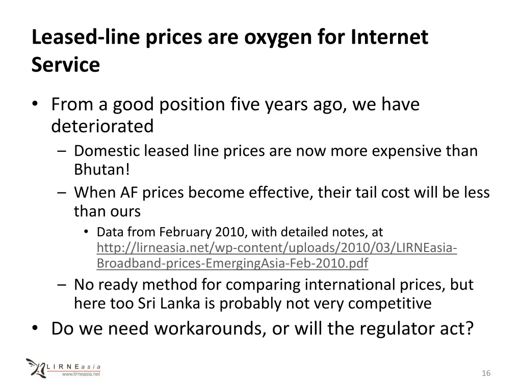leased line prices are oxygen for internet service