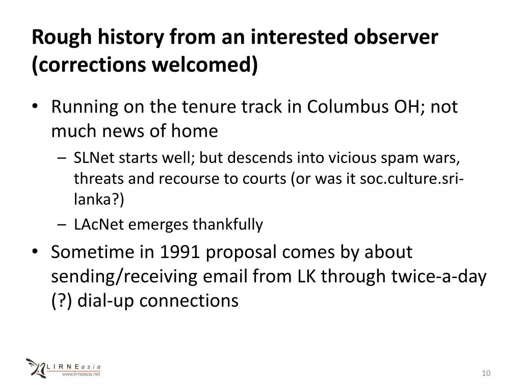 rough history from an interested observer