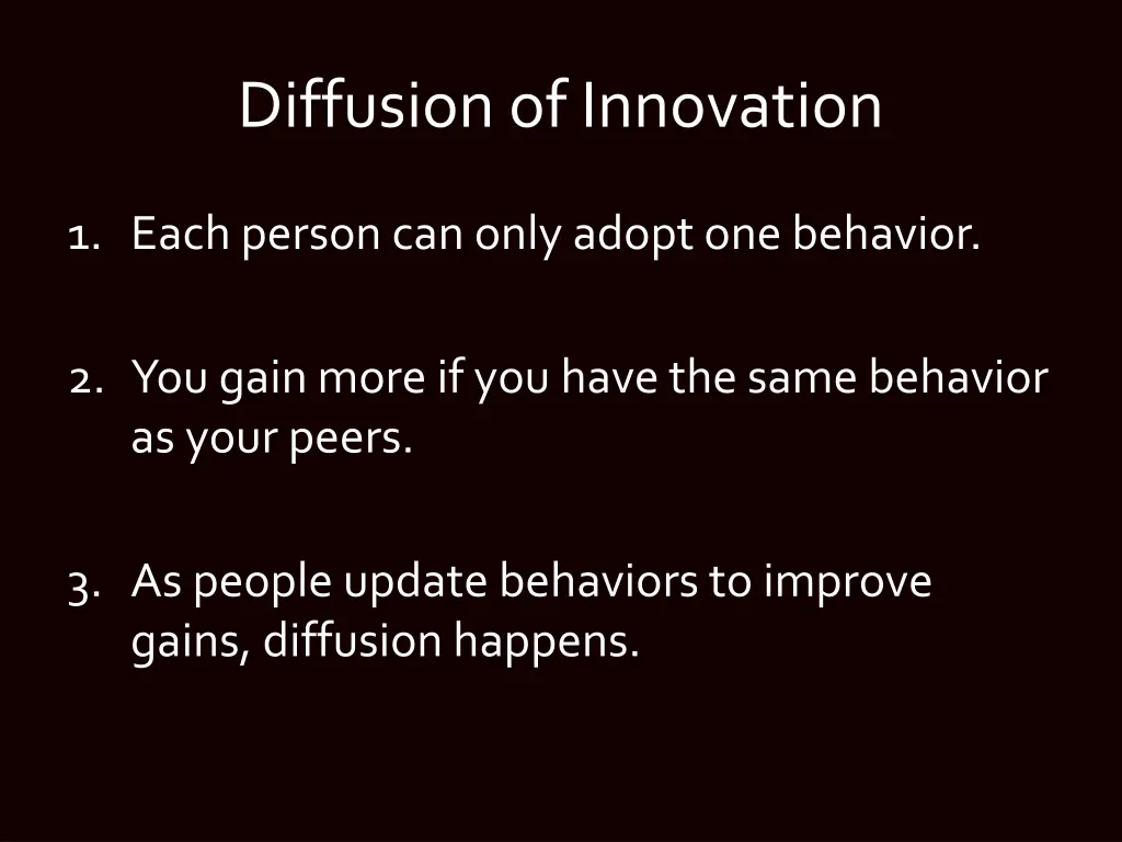 diffusion of innovation