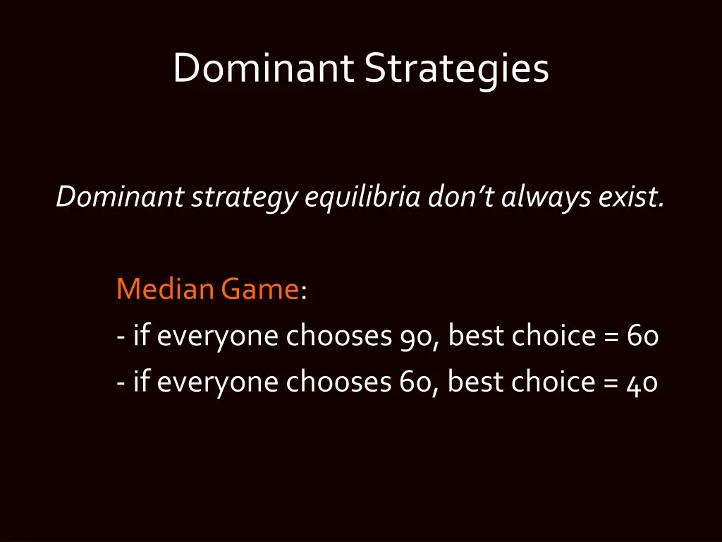 dominant strategies 1