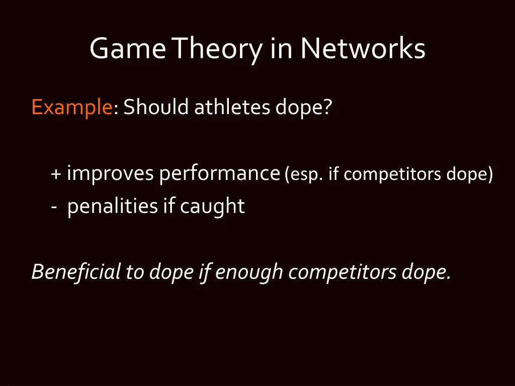 game theory in networks 1