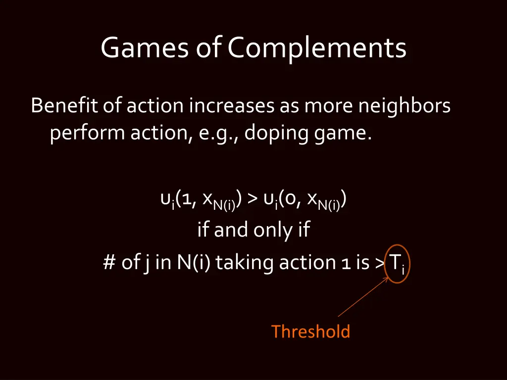 games of complements
