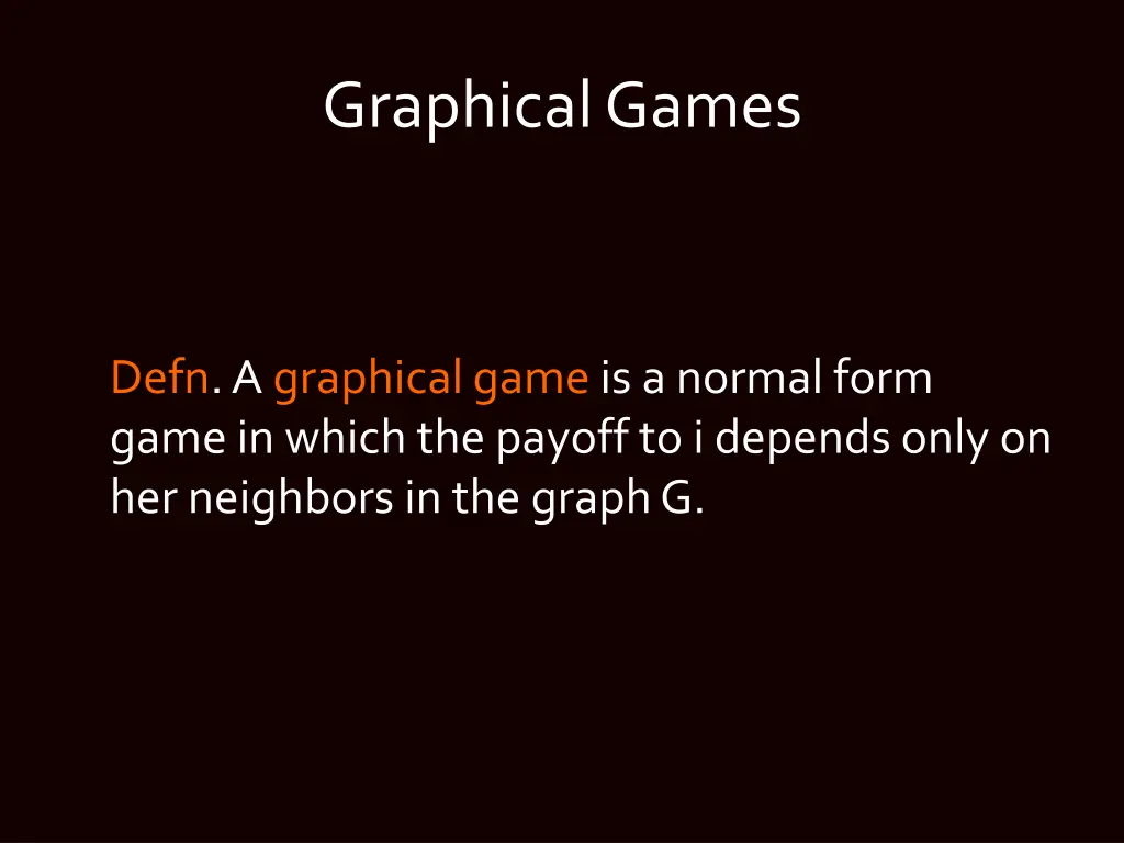 graphical games