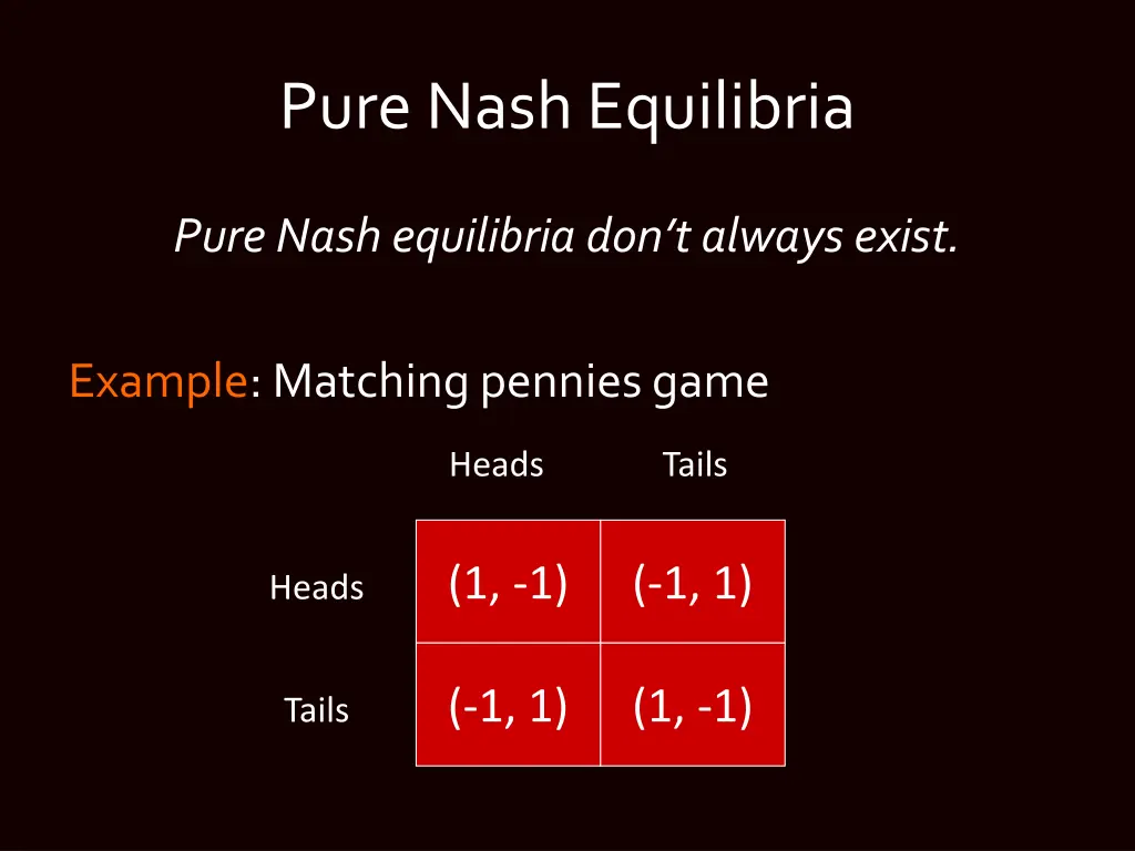 pure nash equilibria 2