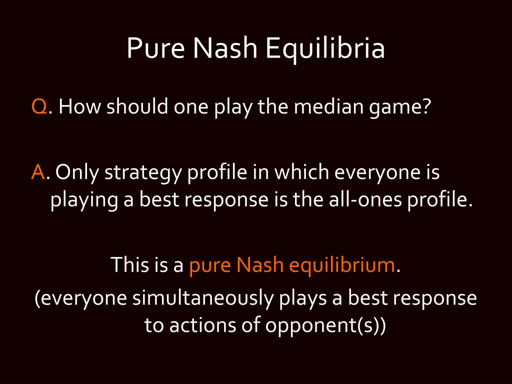pure nash equilibria