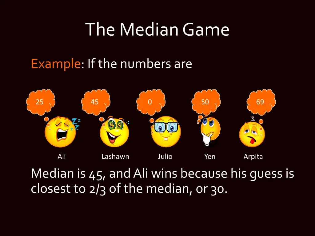 the median game