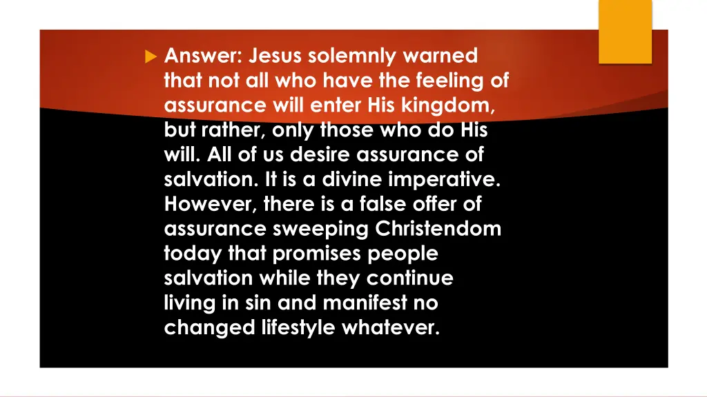 answer jesus solemnly warned that