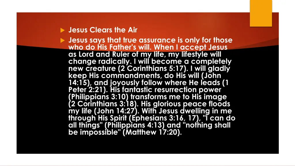 jesus clears the air jesus says that true