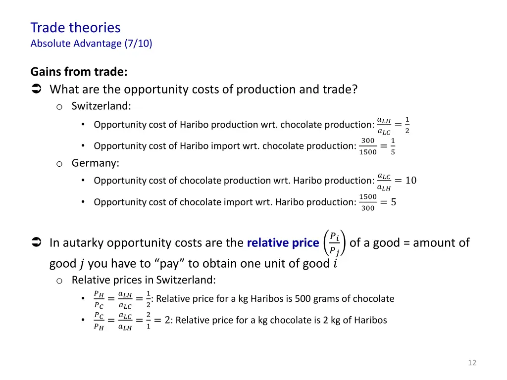 trade theories absolute advantage 7 10