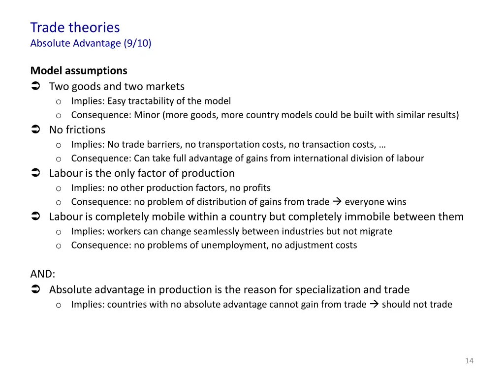 trade theories absolute advantage 9 10