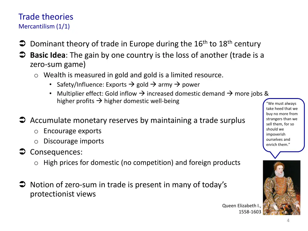 trade theories mercantilism 1 1
