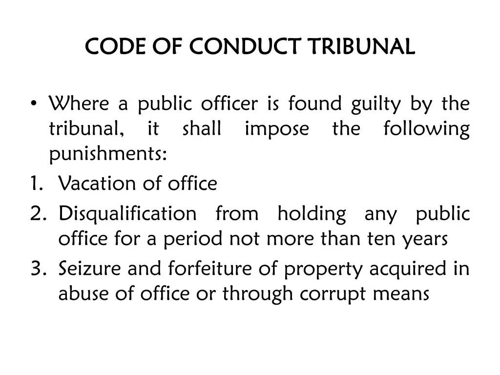 code of code of conduct tribunal conduct tribunal