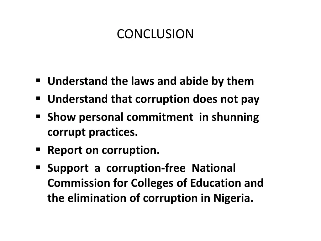 conclusion