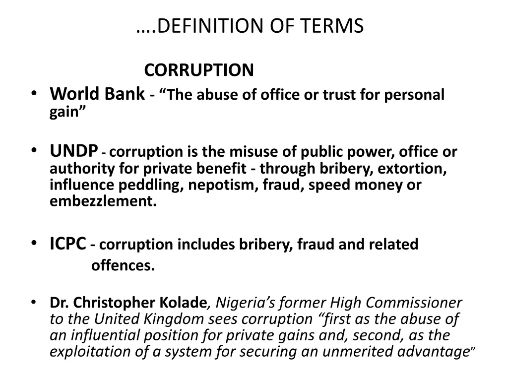 definition of terms