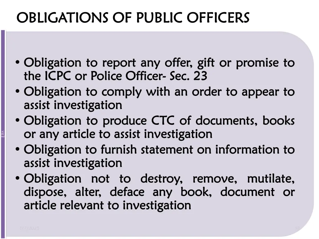 obligations of public officers obligations 1