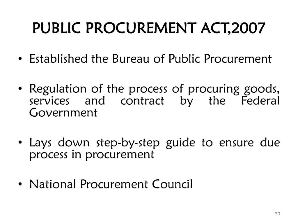 public procurement act 2007 public procurement