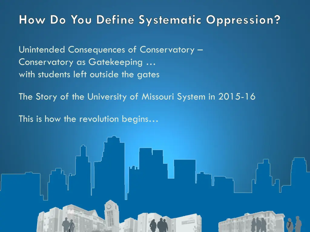 how do you define systematic oppression