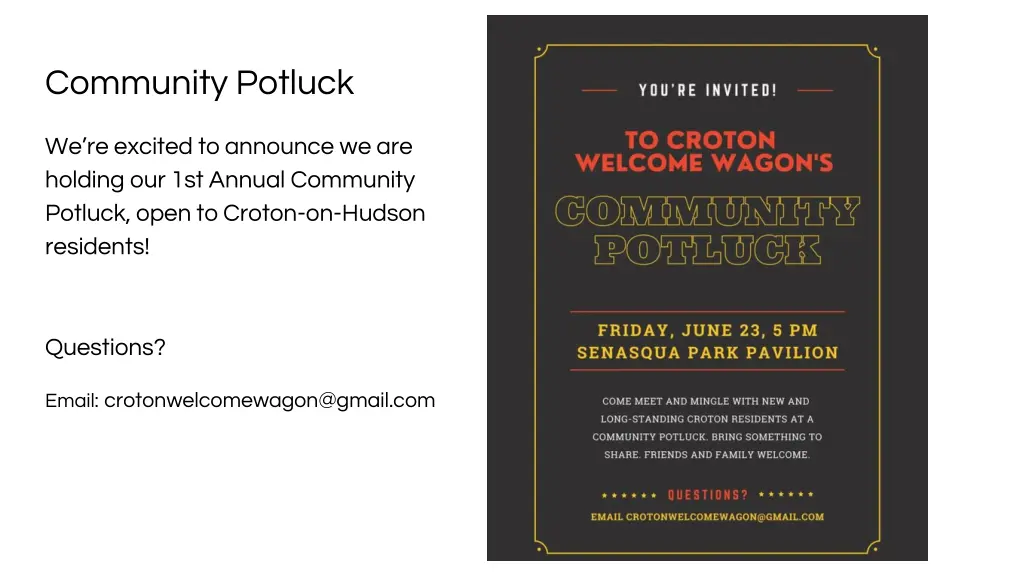 community potluck