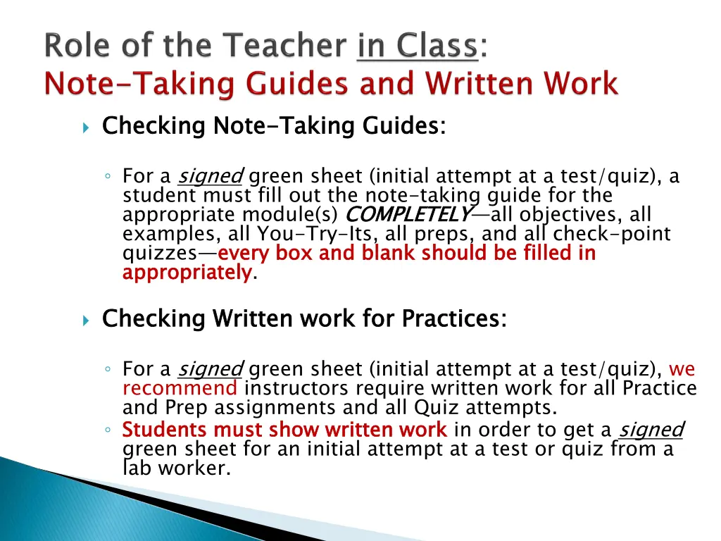 checking note