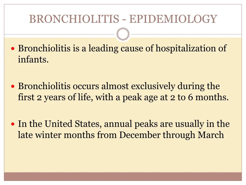bronchiolitis epidemiology