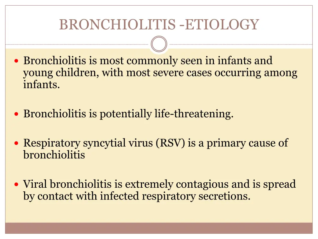 bronchiolitis etiology 1