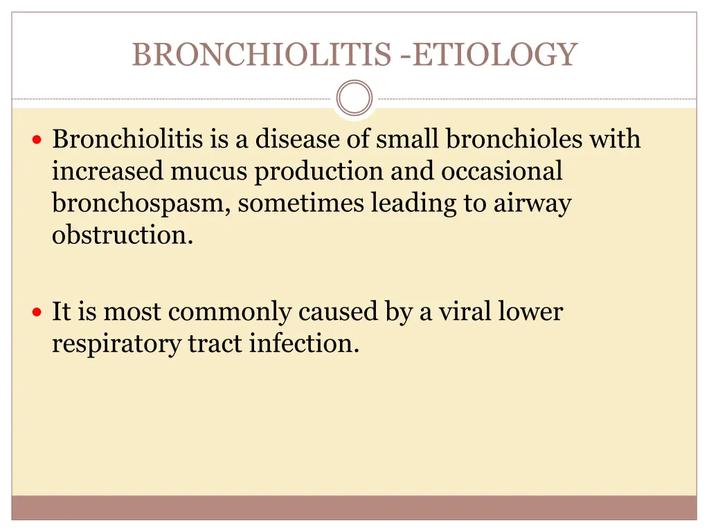 bronchiolitis etiology