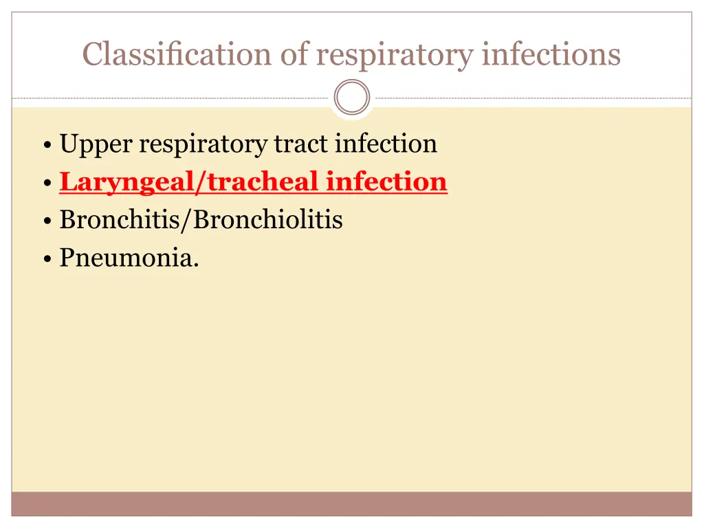 classification of respiratory infections 1
