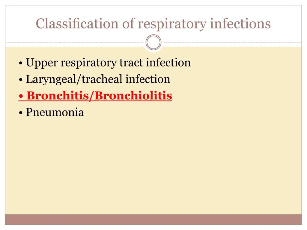 classification of respiratory infections 2